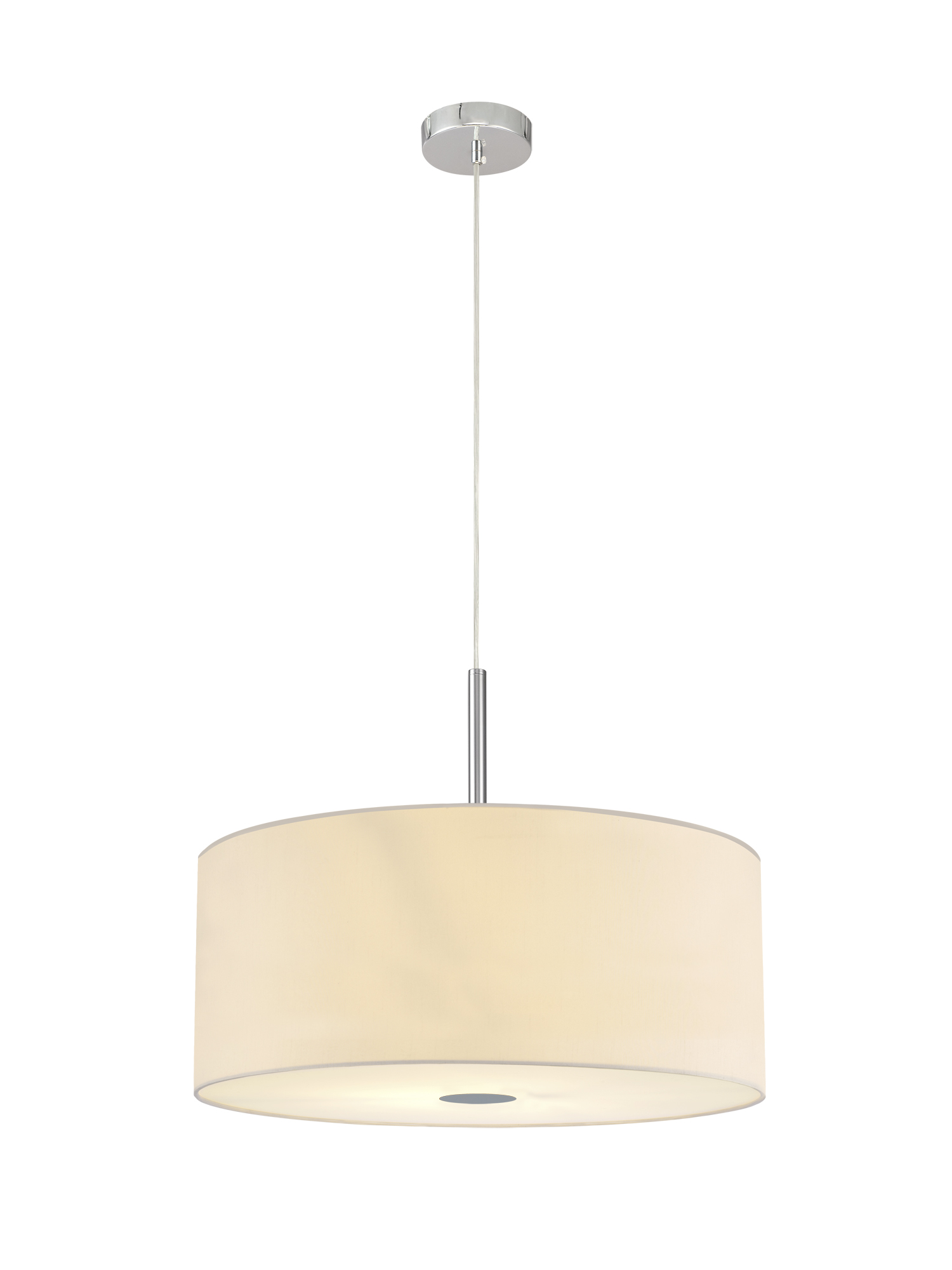 Baymont 60cm 5 Light Pendant Polished Chrome; Ivory Pearl/White; Frosted Diffuser DK0475  Deco Baymont CH IV